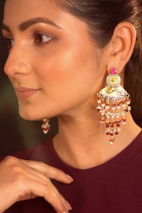 Nina contemporary 925 silver earrings