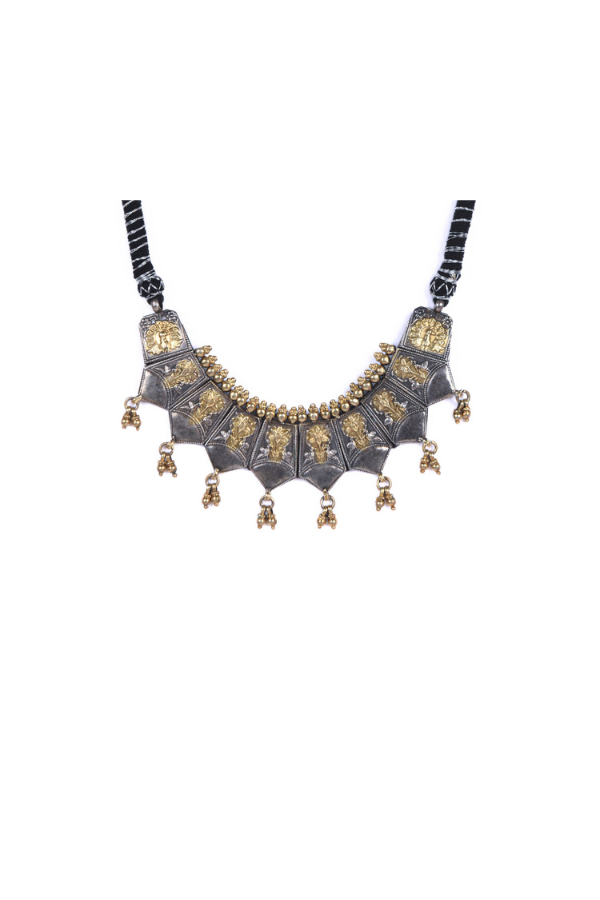 Neysa contemporary dual-tone 925 Silver necklace