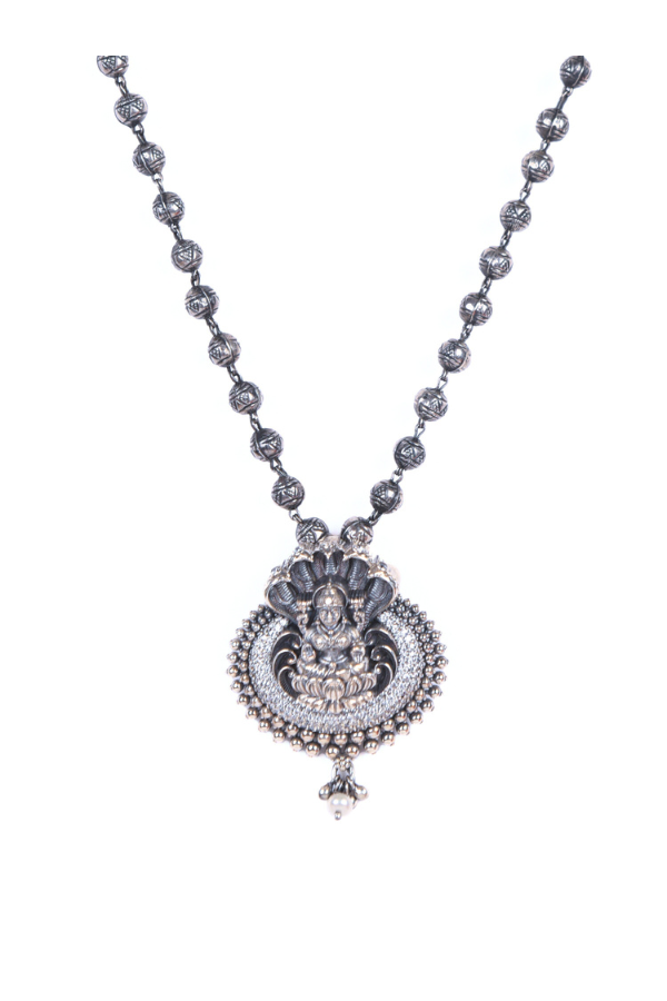 Purna NagaLakshmi necklace -925 Oxidized silver