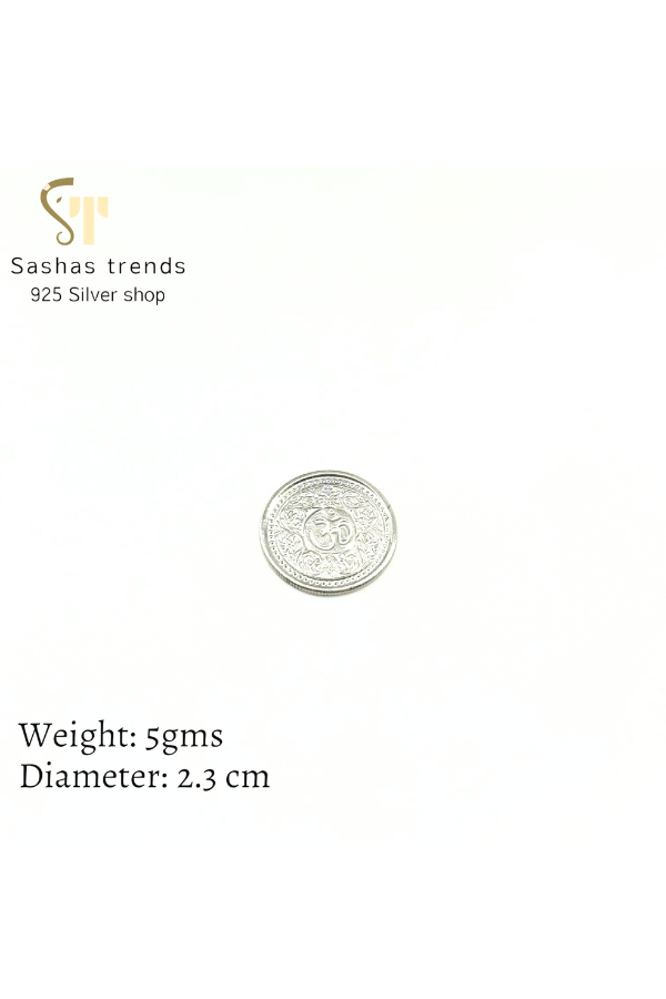 999 Pure silver 5 Gram Ganesh Coin-Silver coin-Return gifts