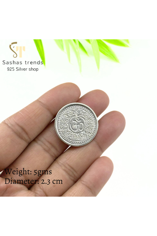 999 Pure silver 5 Gram Ganesh Coin-Silver coin-Return gifts