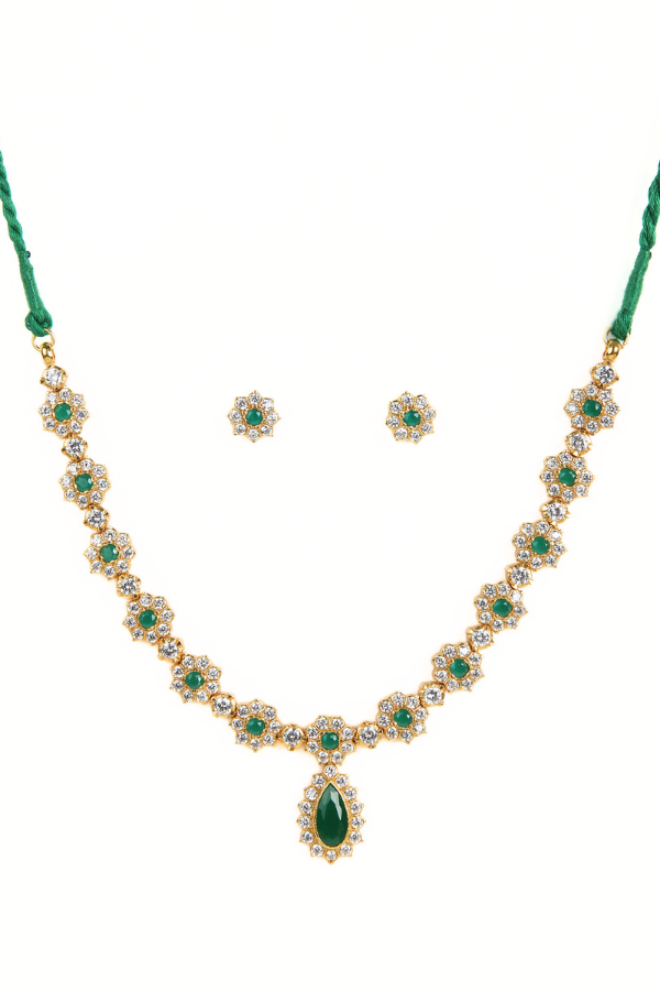 Aahana Necklace - 925 silver gold polish