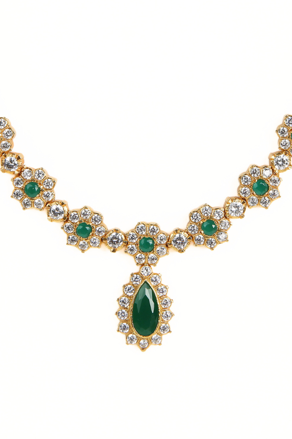 Aahana Necklace - 925 silver gold polish