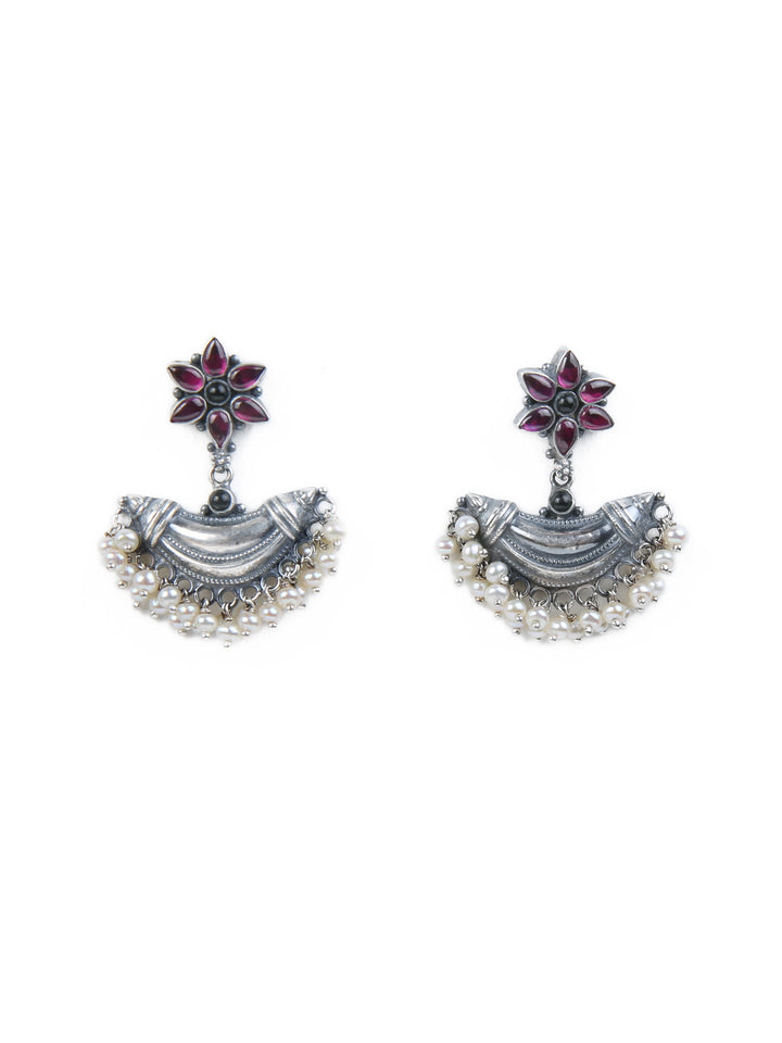 Aaliya Necklace - 925 oxidized silver