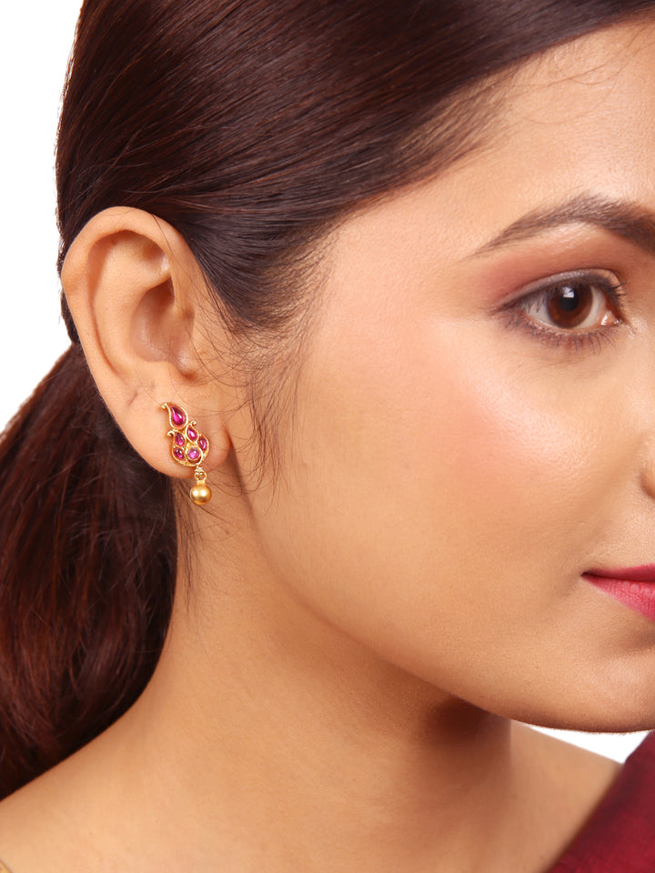 Aaral Stud - 925 silver gold polish
