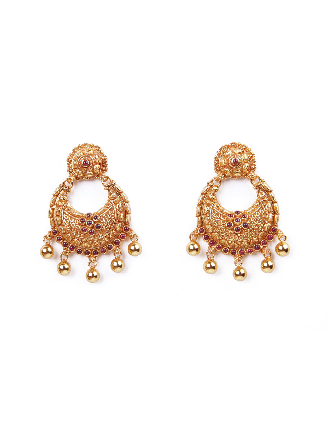 Aarushi Chaandbali Earring - 925 silver gold polish