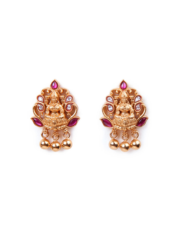 Aditi Stud - 925 silver gold polish