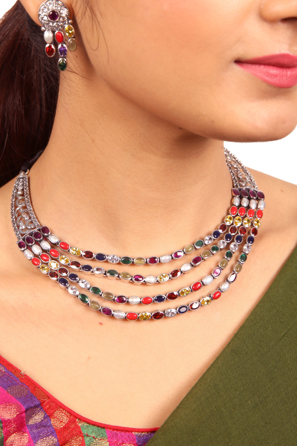 Multicolored beaded necklace