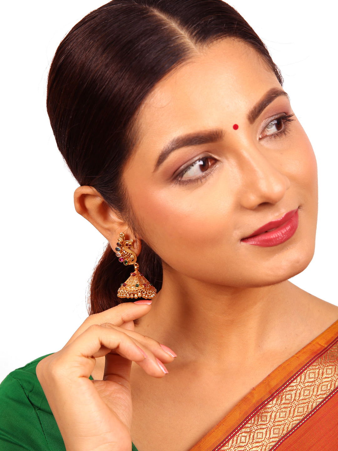 Akila Jhumka - 925 silver gold polish