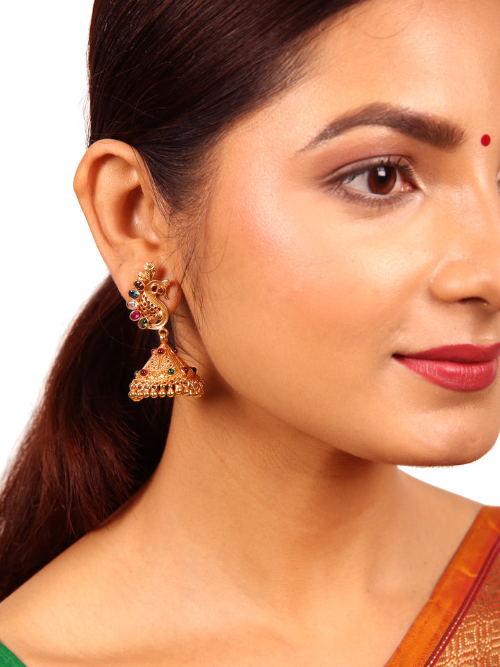 Akila Jhumka - 925 silver gold polish