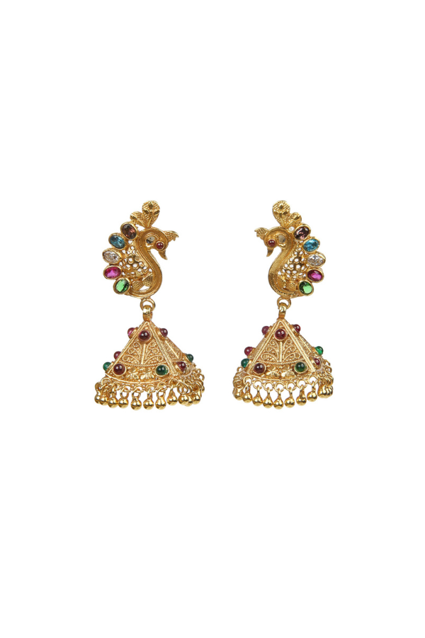 Akila Jhumka - 925 silver gold polish