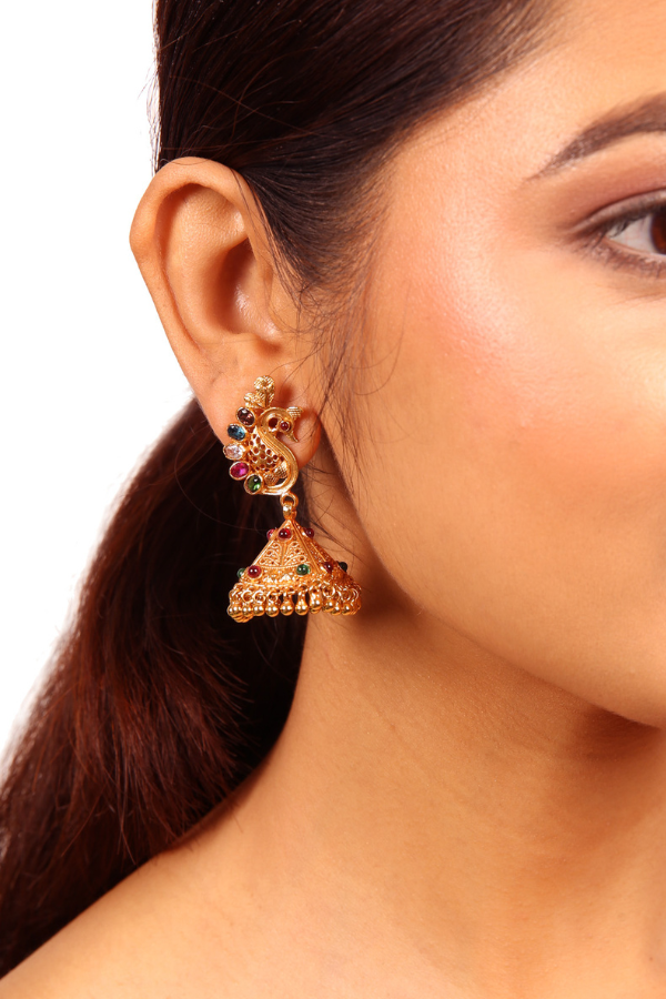 Akila Jhumka - 925 silver gold polish