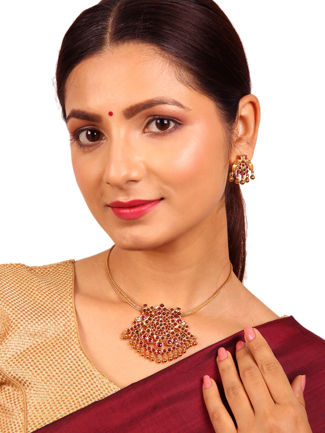 Akshaya Necklace - 925 silver gold polish