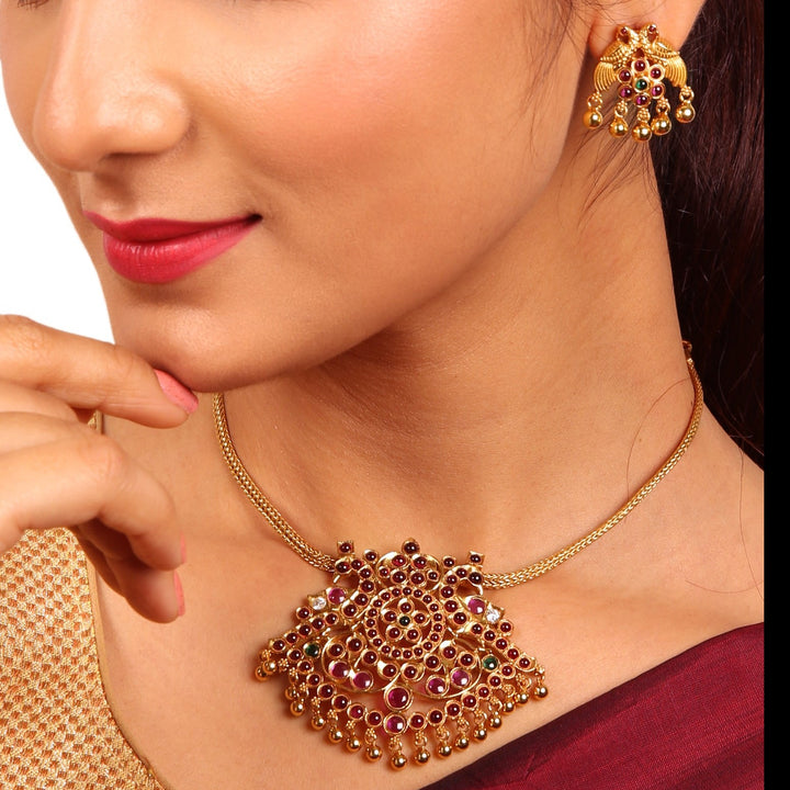 Akshaya Necklace - 925 silver gold polish