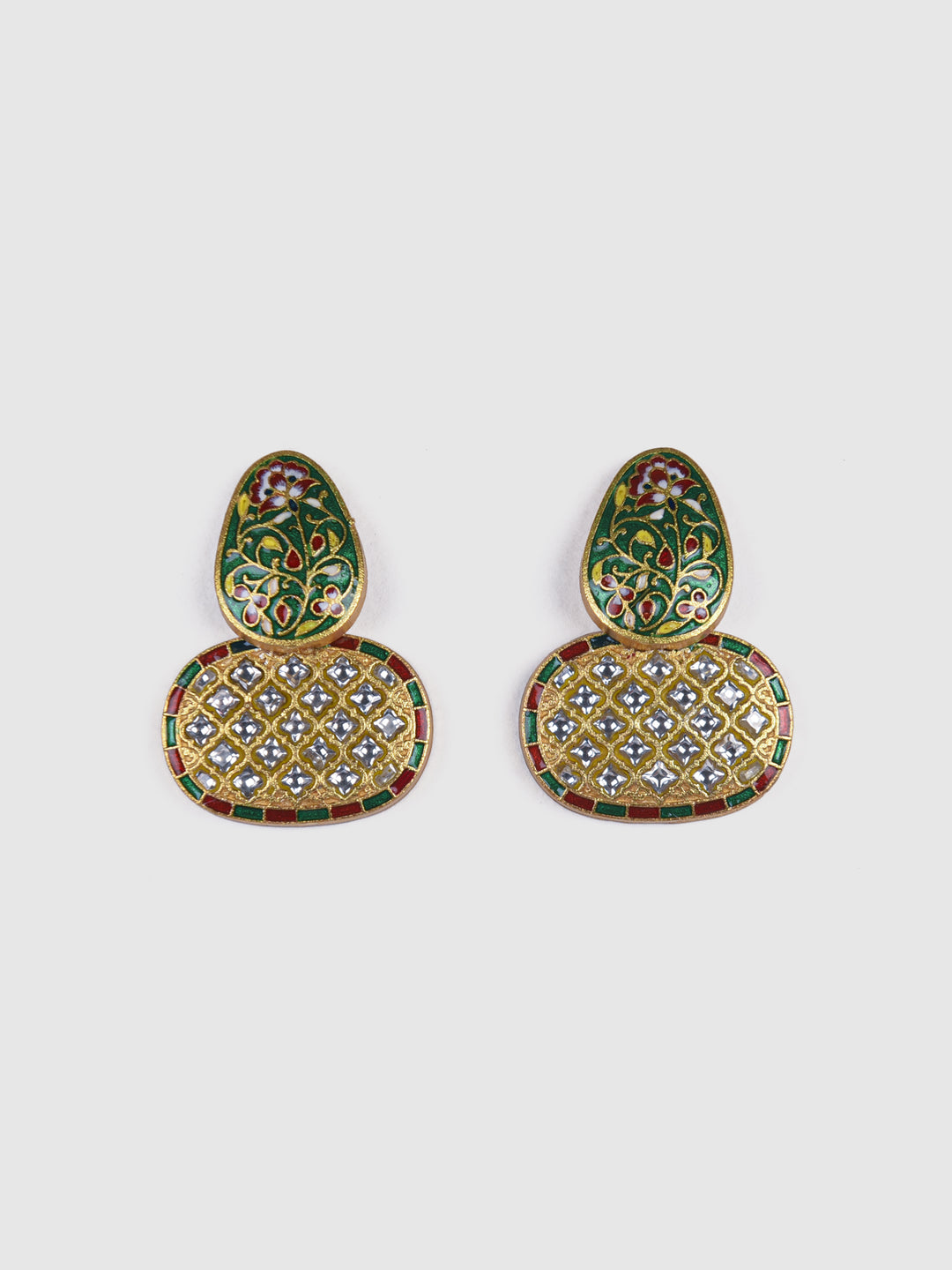 Ameya 925 silver gold plated earring