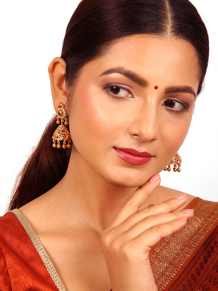 Amrita Jhumka - 925 silver gold polish