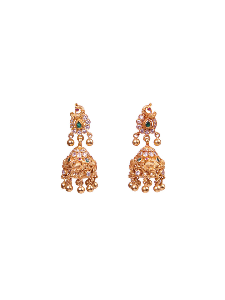 Amrita Jhumka - 925 silver gold polish