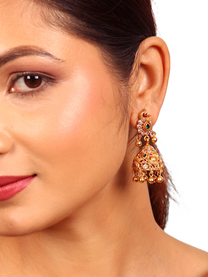 Amrita Jhumka - 925 silver gold polish