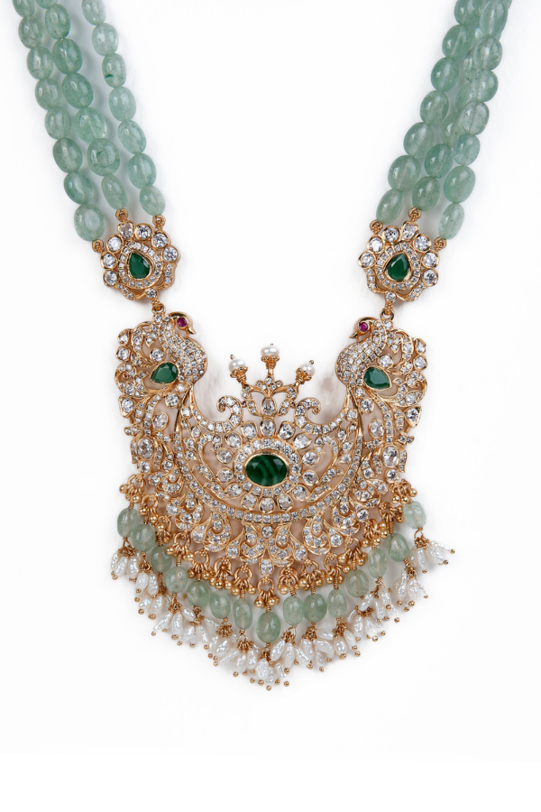 Amuthavani Necklace - 925 silver gold polish