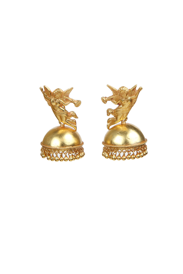 Angel Jhumka - 925 silver gold polish