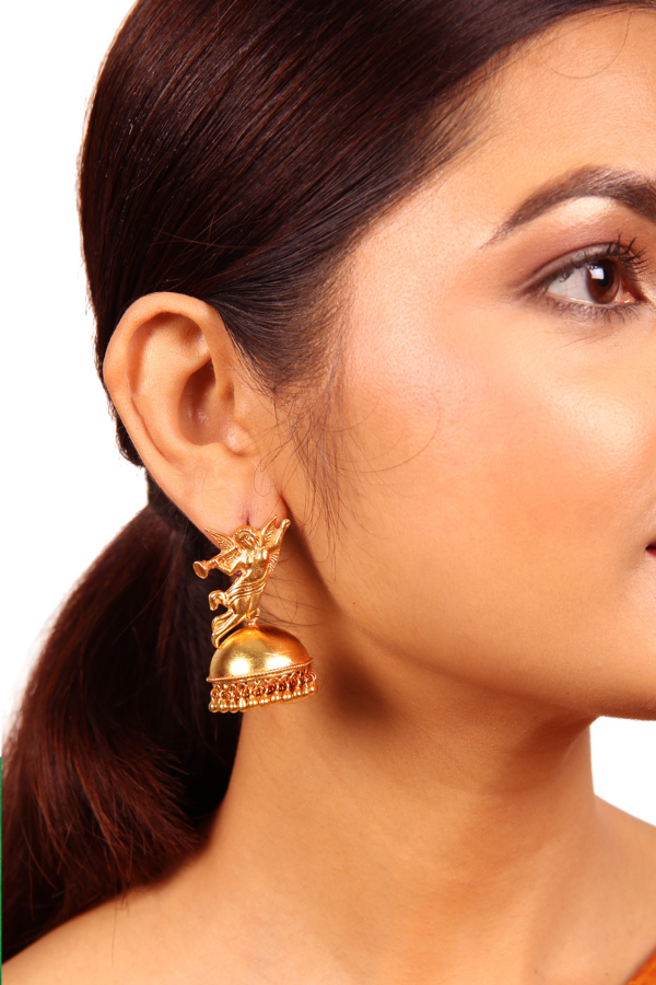 Angel Jhumka - 925 silver gold polish