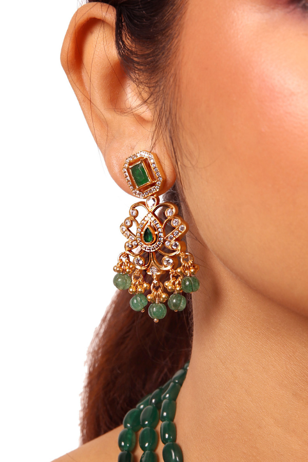 Anjali Beads Necklace - 925 silver gold polish