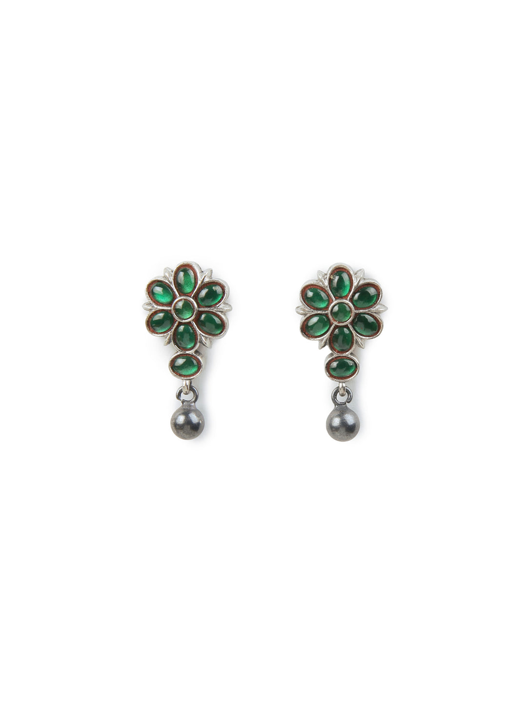 Anuka Stud - 925 silver oxidized - Earrings