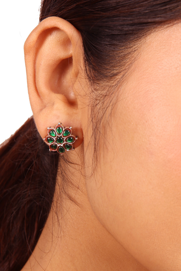 Anura Stud - 925 silver oxidized