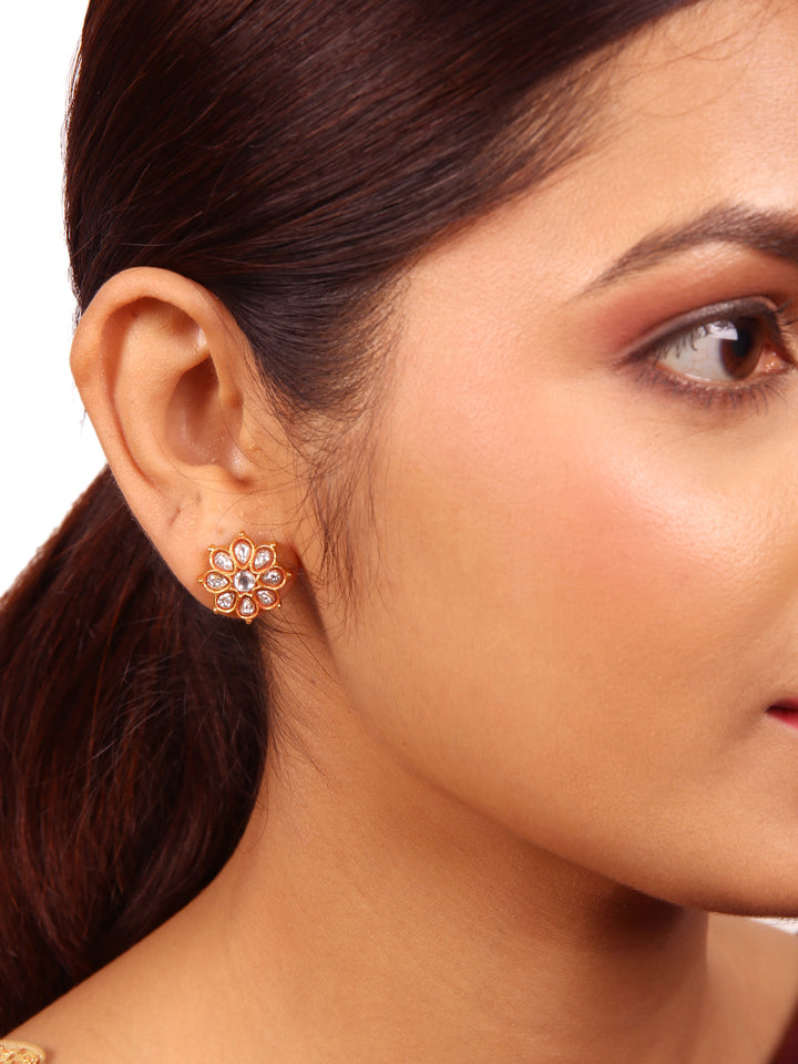 Anusaa Stud - 925 silver gold polish