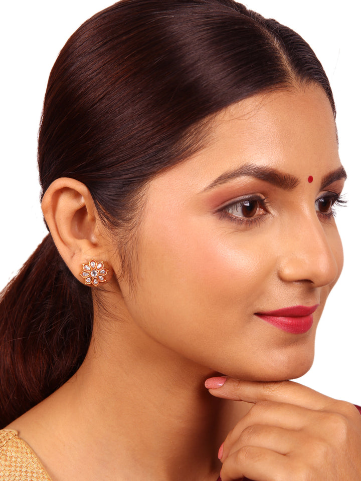 Anusaa Stud - 925 silver gold polish