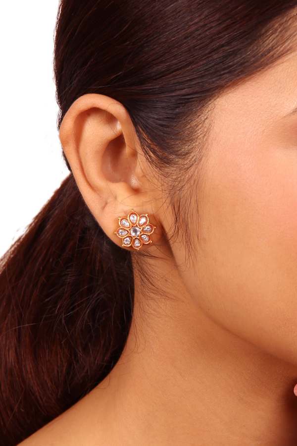 Anusaa Stud - 925 silver gold polish