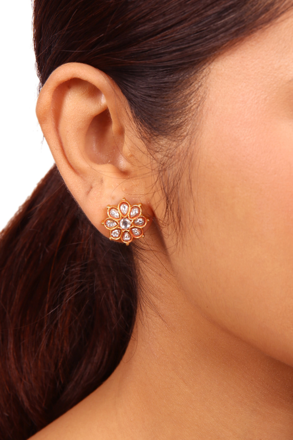 Anusaa Stud - 925 silver gold polish