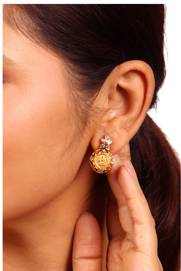 Anusuya Lakshmi Coin Necklace - 925 silver gold polish