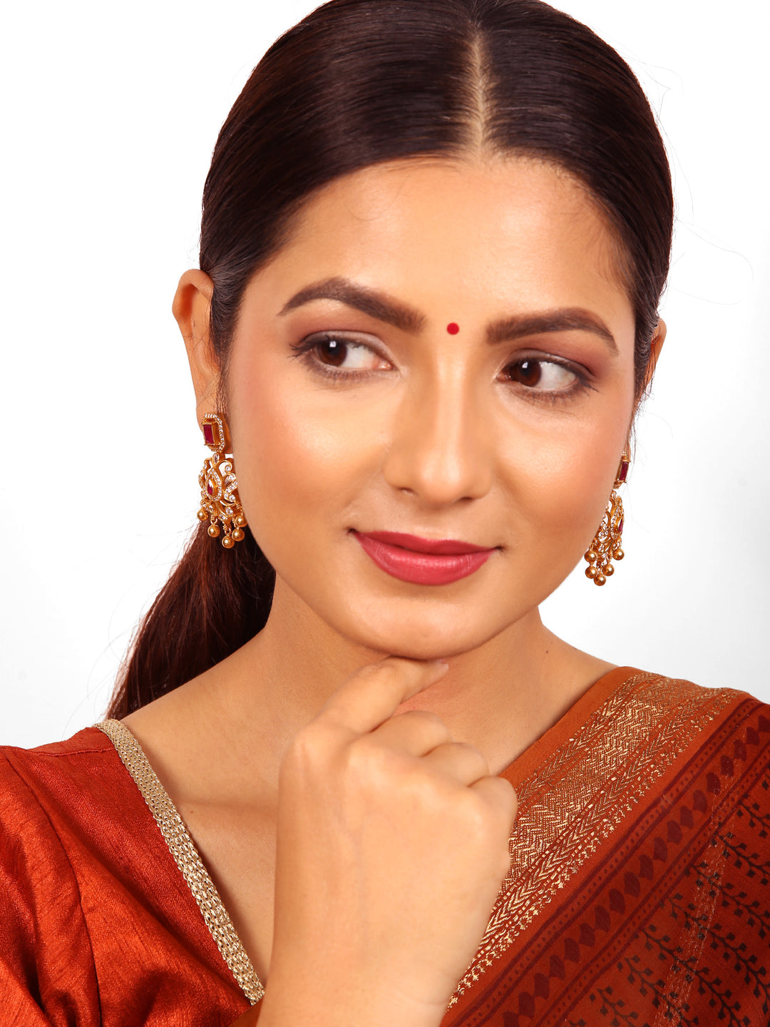 Anvi Earring - 925 silver gold polish