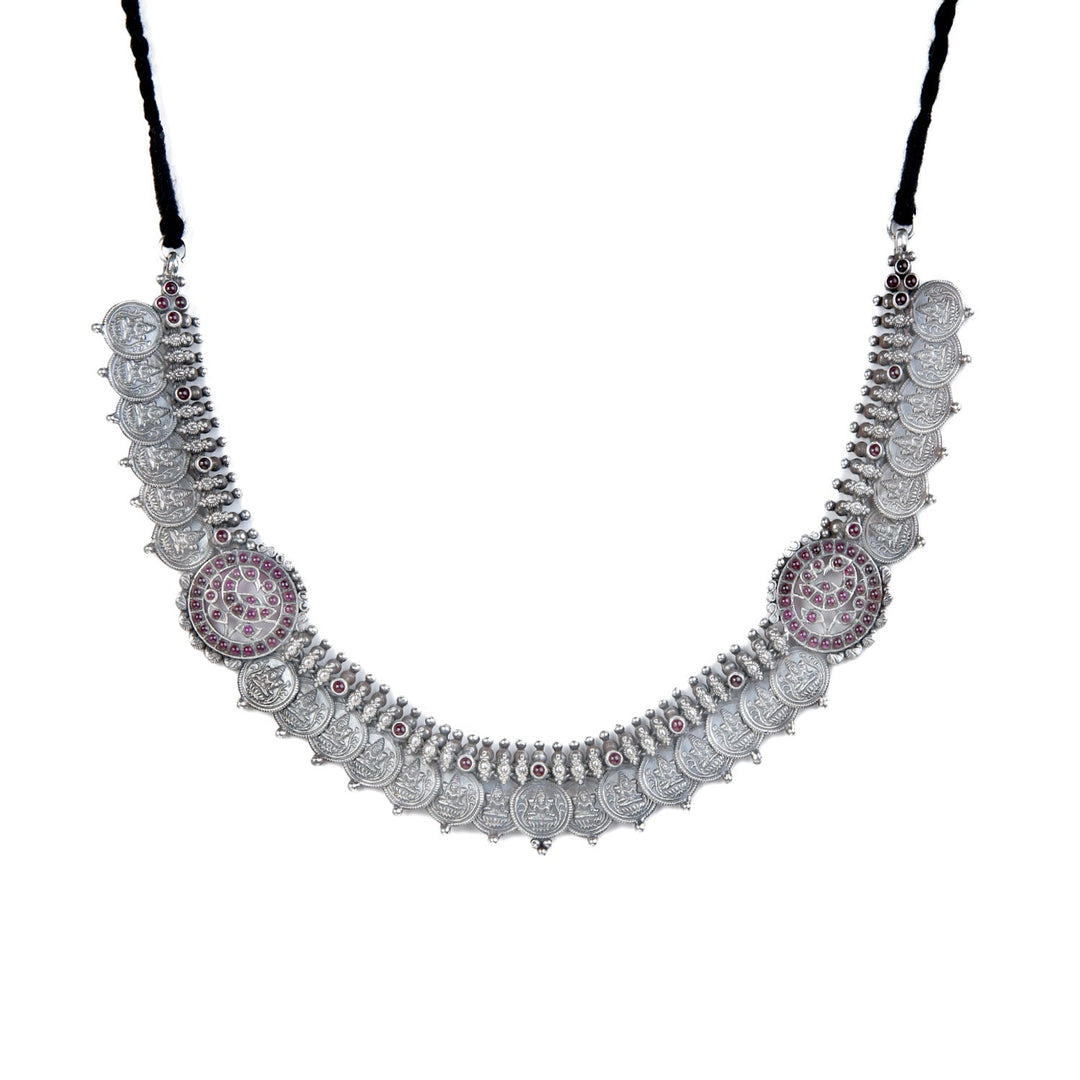 Anvi Necklace - 925 oxidized silver