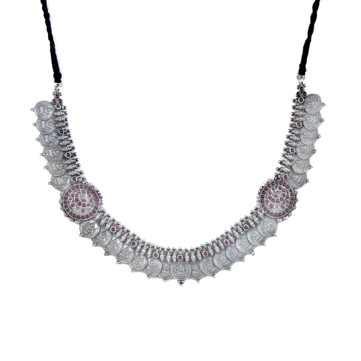 Anvi Necklace - 925 oxidized silver