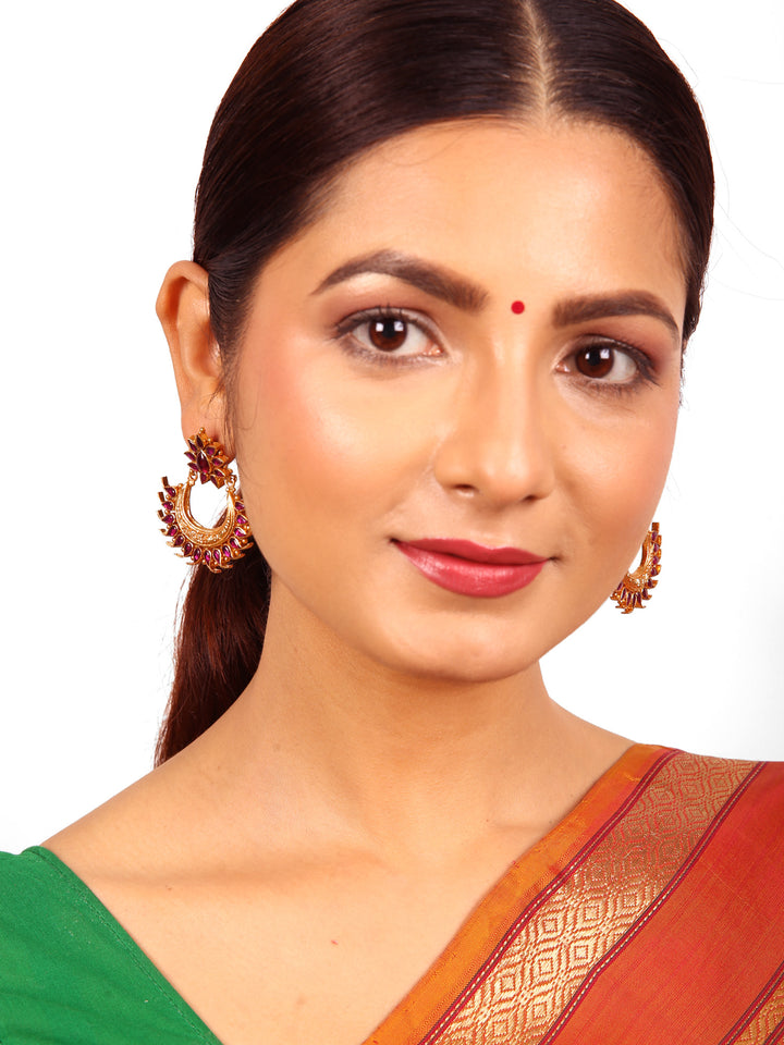 Aparna Chaandbali Earring - 925 silver gold polish