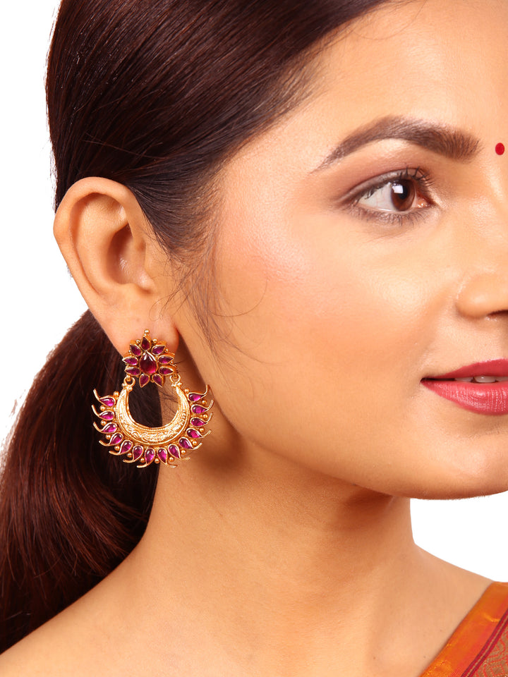 Aparna Chaandbali Earring - 925 silver gold polish