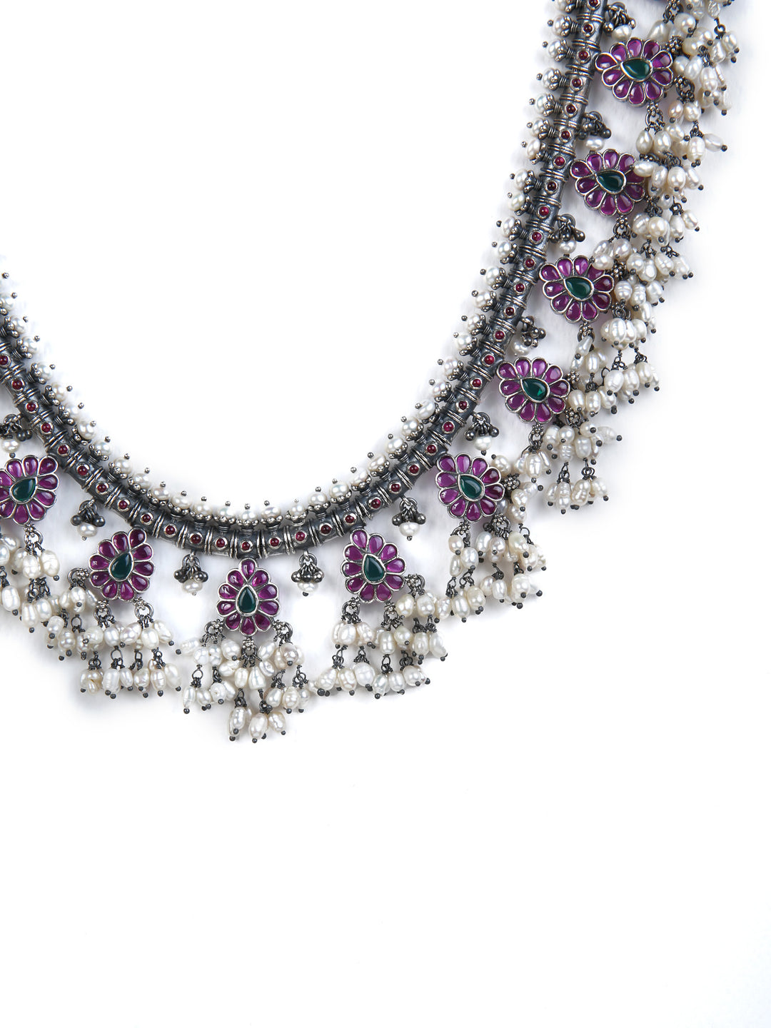 Aruna Guttapusalu Necklace - 925 oxidized silver