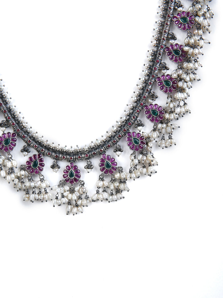 Aruna Guttapusalu Necklace - 925 oxidized silver
