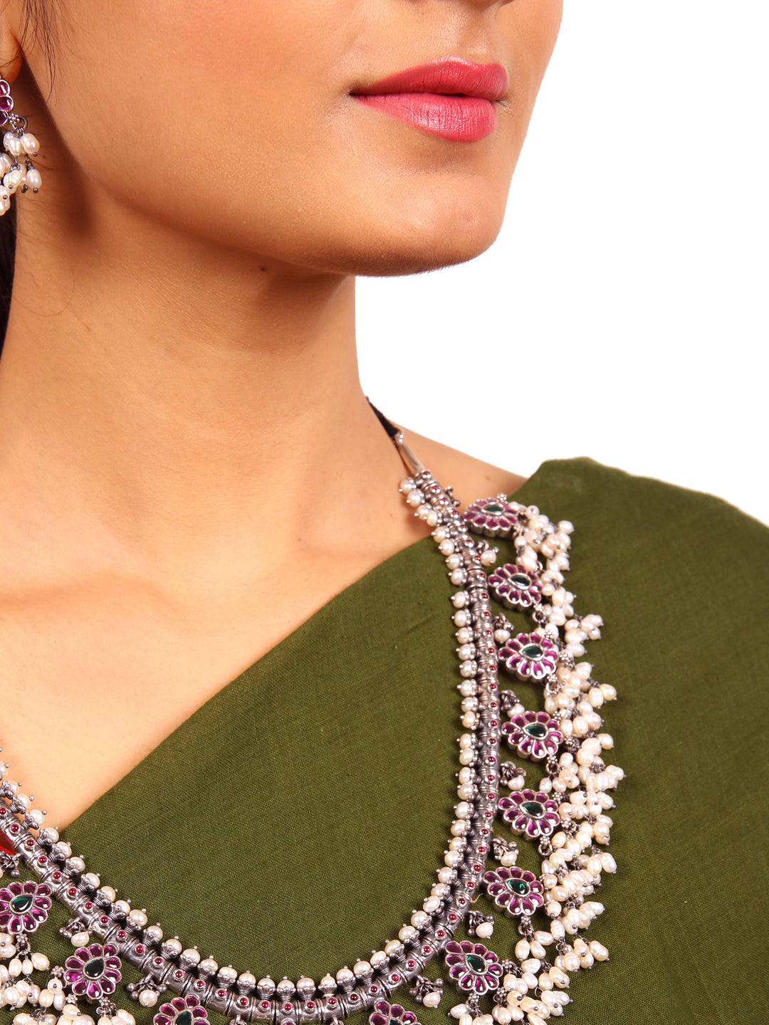 Aruna Guttapusalu Necklace - 925 oxidized silver