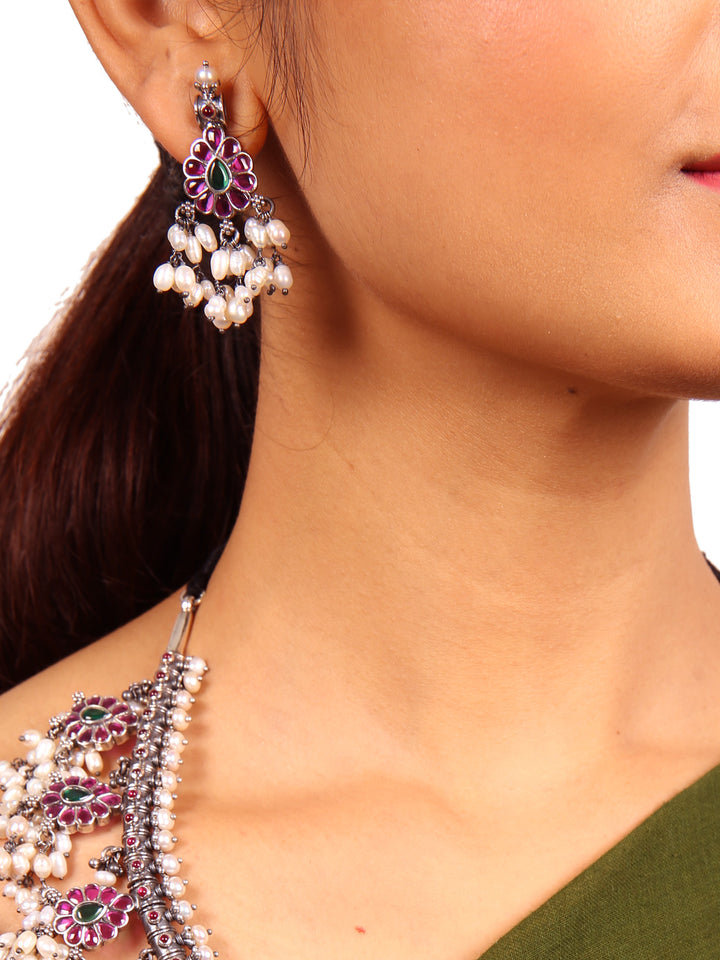 Aruna Guttapusalu Necklace - 925 oxidized silver