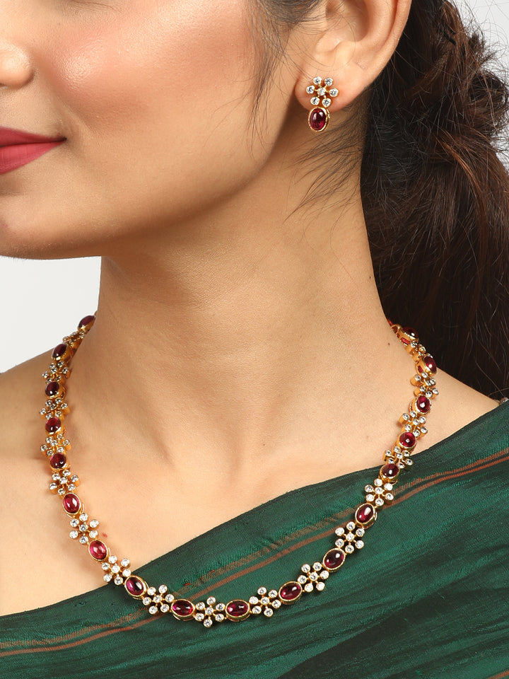 Arusi Necklace - 925 silver gold polish