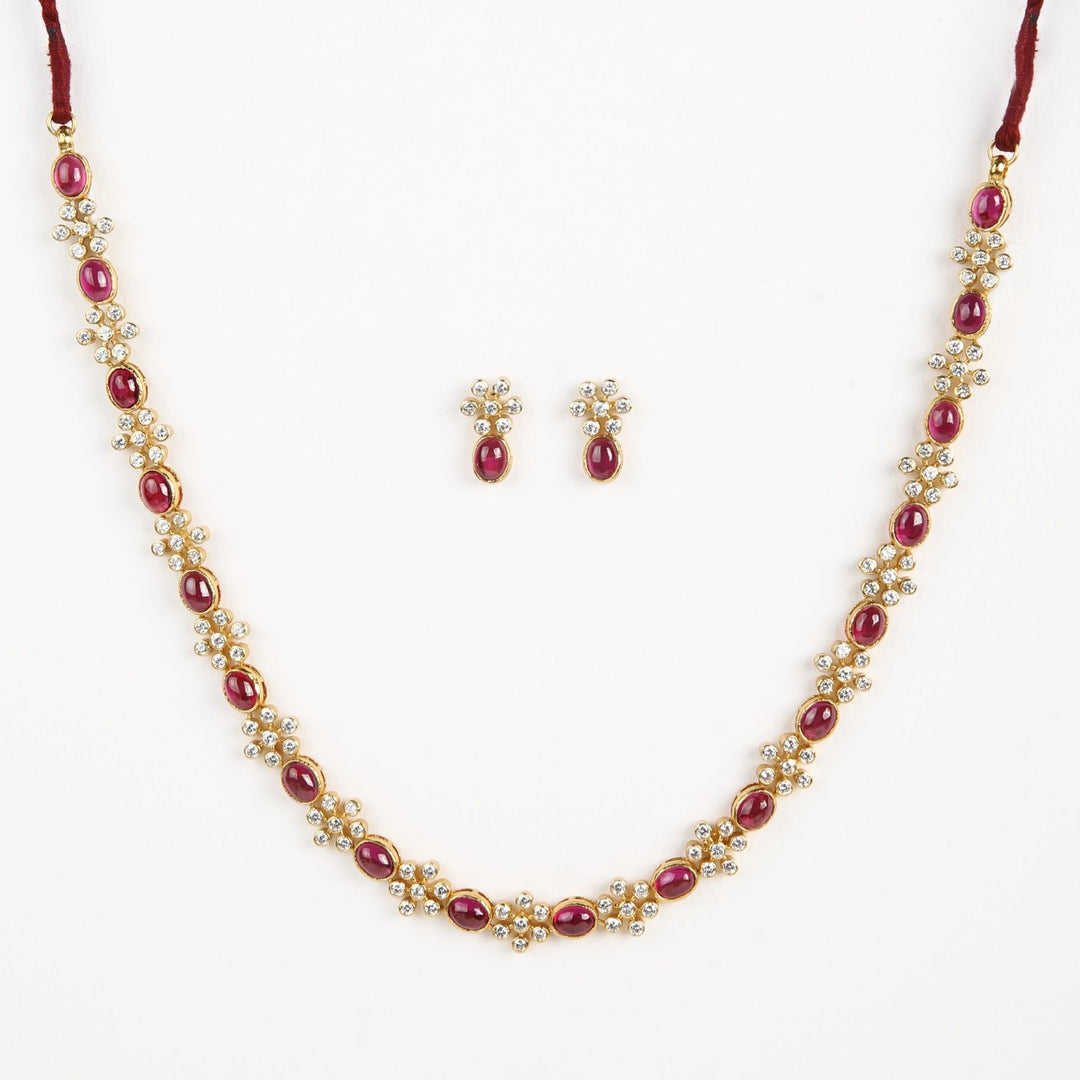 Arusi Necklace - 925 silver gold polish