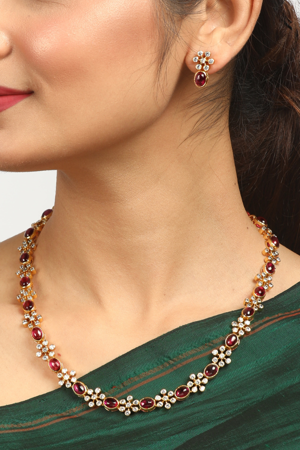 Arusi Necklace - 925 silver gold polish