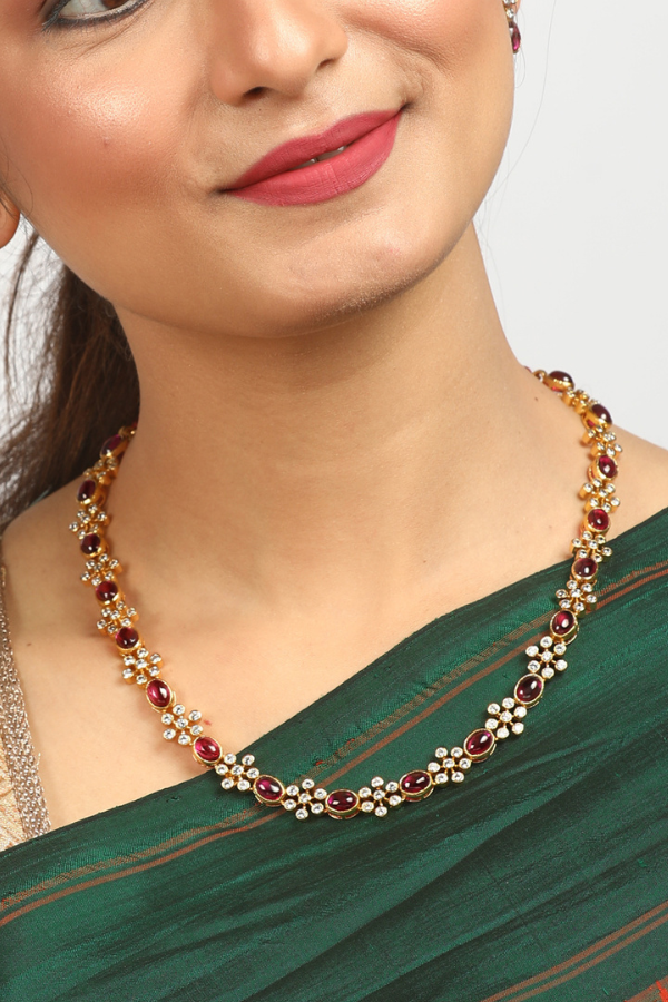 Arusi Necklace - 925 silver gold polish