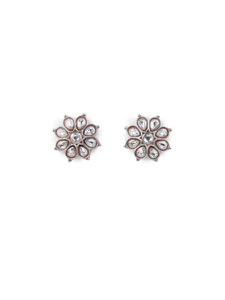Asha Stud - 925 silver oxidized - Earrings