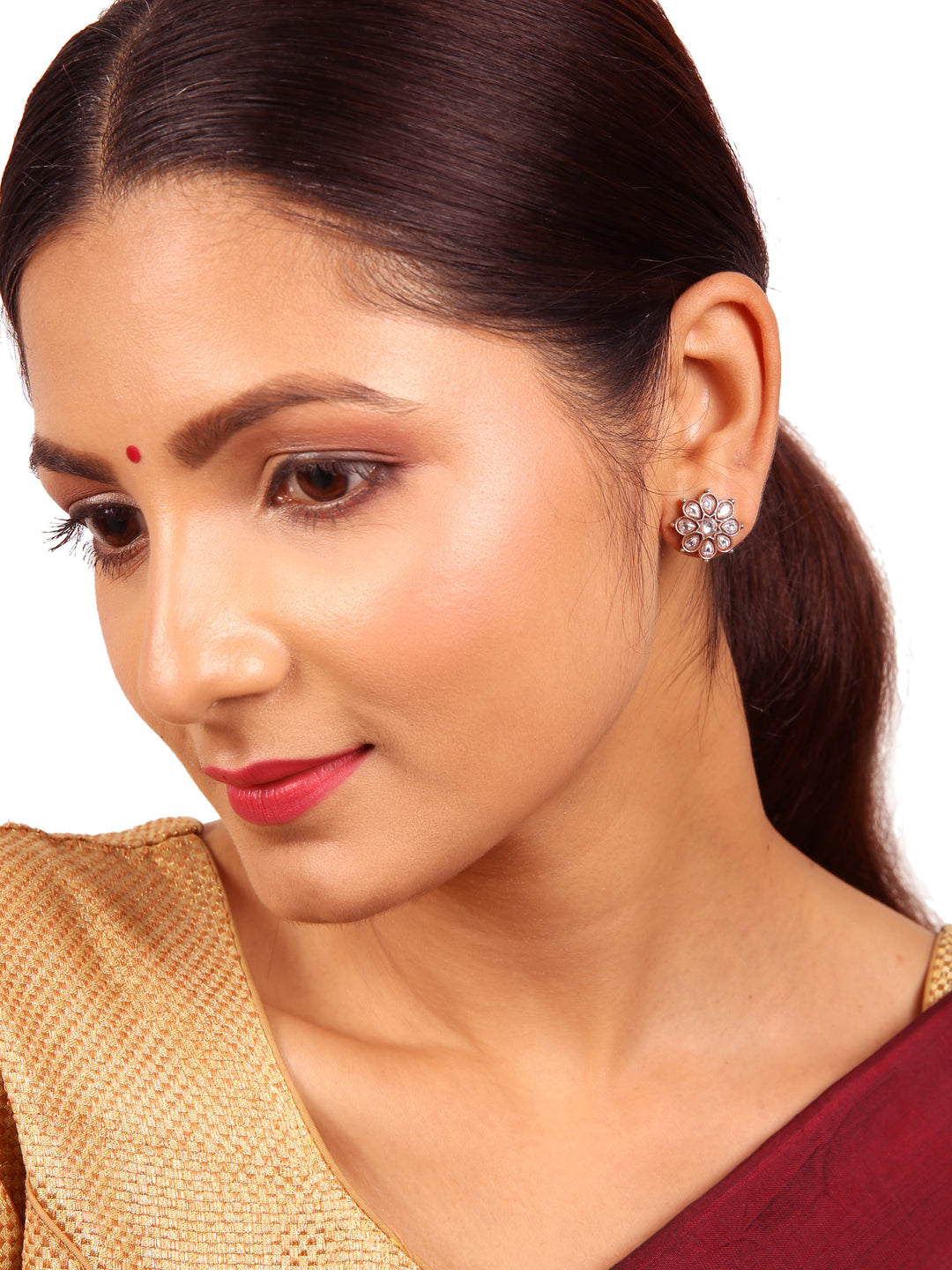 Asha Stud - 925 silver oxidized - Earrings