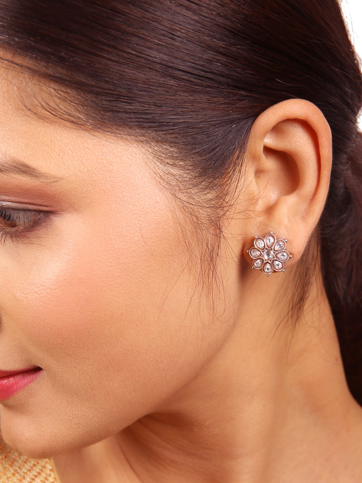 Asha Stud - 925 silver oxidized - Earrings