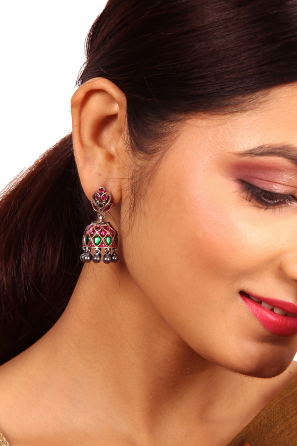 Ashay Jhumka - 925 silver oxidized